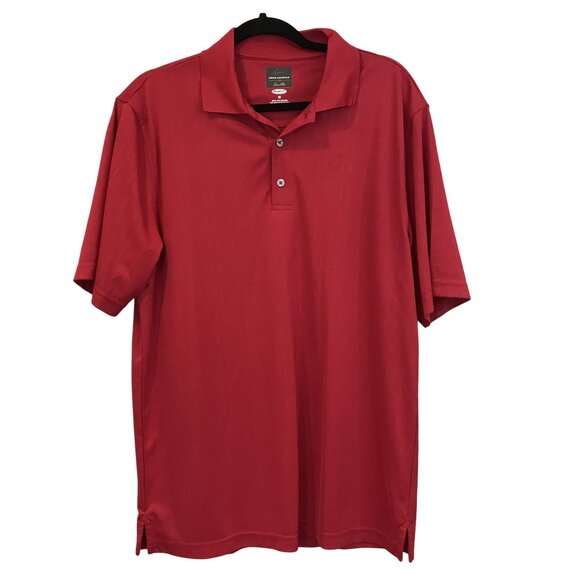 Greg Norman Tasso Elba Play Dry Red Polo Shirt M Golf Performance Classic Fit - Picture 1 of 6